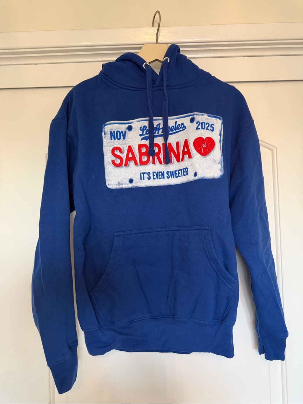 Sabrina Blue Hooded Sweatshirt - Unbranded